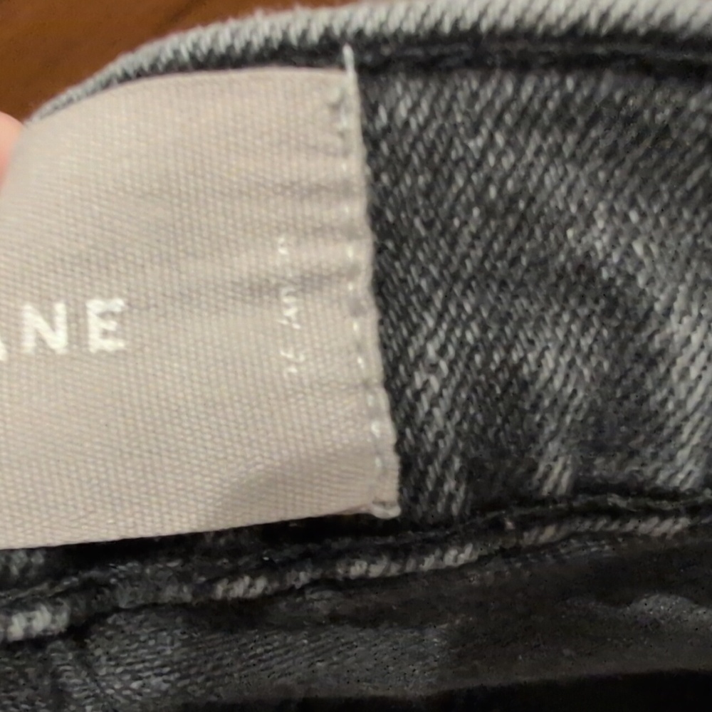Everlane Faded Black High Rise Straight Jeans Size 26 Ankle - Picture 4 of 5